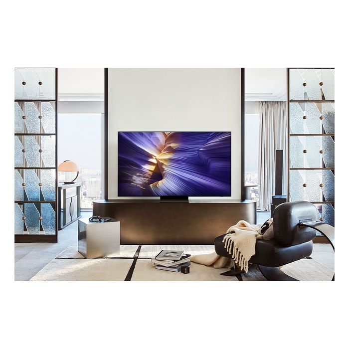 SAMSUNG GQ55S90FAE 138cm/55" OLED 4K UHD 144Hz Smart TV, 16:9, HDR10+, Dolby Atmos, 4x HDMI 2.1, 2x USB, LAN, WLAN, Twin-Tuner, Color Titan Black