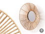 Giftdecor Espejo 40 cm Vuelo Ondas Cuerda con Marco de Metal y Vidrio (Set de 6)