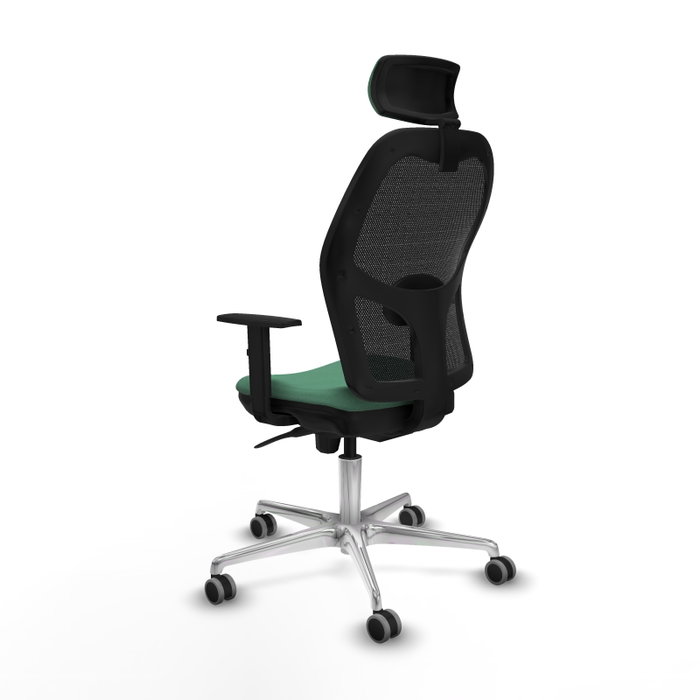 PIQUERAS Y CRESPO Silla de oficina Jorquera verde esmeralda y negra