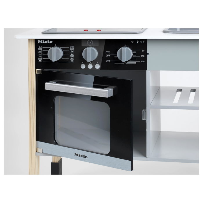 Theo Klein 7199 Cocina de Juguete de Madera para Niños Hellgrau, 3+ Años, Gris/Blanco, 300 x 700 x 910 mm