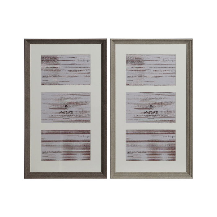 DKD Home Decor Marco Multifoto PS Cristal 23x3x41 3 Fotos Surtido de 2 Unidades