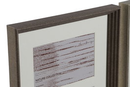 DKD Home Decor Marco Multifoto Gris Marron 3 x 41 x 23 cm (2 Unidades)