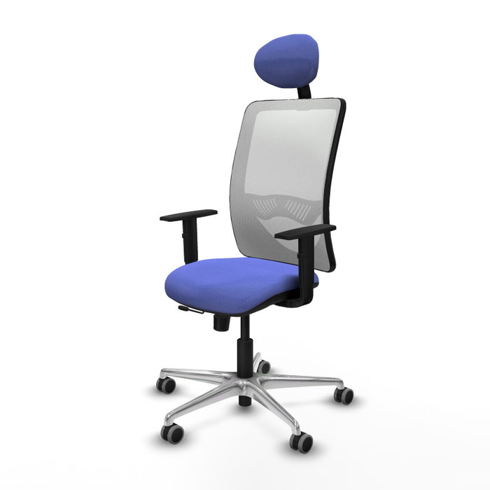 PIQUERAS Y CRESPO Silla de oficina Zulema con mecanismo Sincro/Traslack Azul claro y Blanco PIQUERAS Y CRESPO Silla de oficina Zulema con mecanismo Sincro/Traslack Azul claro y Blanco