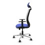 PIQUERAS Y CRESPO Silla de oficina Zulema con mecanismo Sincro/Traslack Azul claro y Blanco