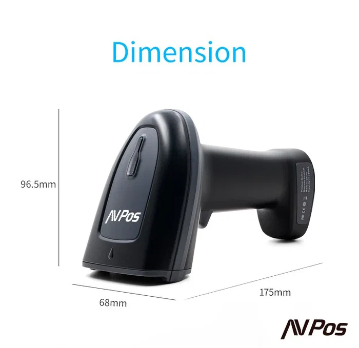 Avpos AVP-BT230-2D Lector de códigos de barras inalámbrico 1D/2D Negro Avpos AVP-BT230-2D Lector de códigos de barras inalámbrico 1D/2D Negro