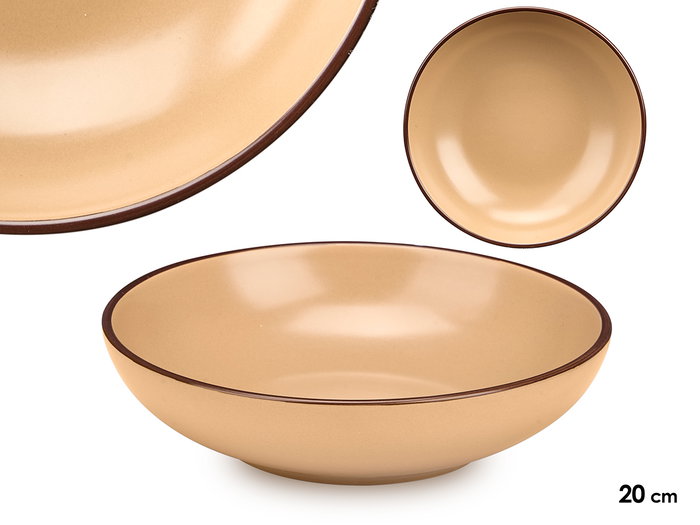 Vessia Plato Hondo 20 cm Beige Loza Ceramica (Set de 36) Vessia Plato Hondo 20 cm Beige Loza Ceramica (Set de 36)