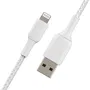 Belkin Cable Trenzado Lightning a USB-A 2 m Blanco BEL0745883788750