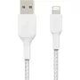 Belkin Cable Trenzado Lightning a USB-A 2 m Blanco BEL0745883788750