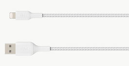 Belkin Cable con conector Lightning de 2 metros, color blanco - CAA002BT2MWH