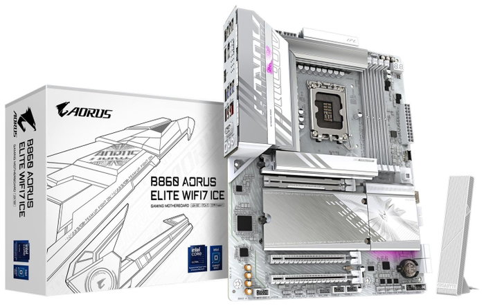Gigabyte B860 AORUS ELITE WIFI7 ICE Blanco Gigabyte B860 AORUS ELITE WIFI7 ICE Blanco