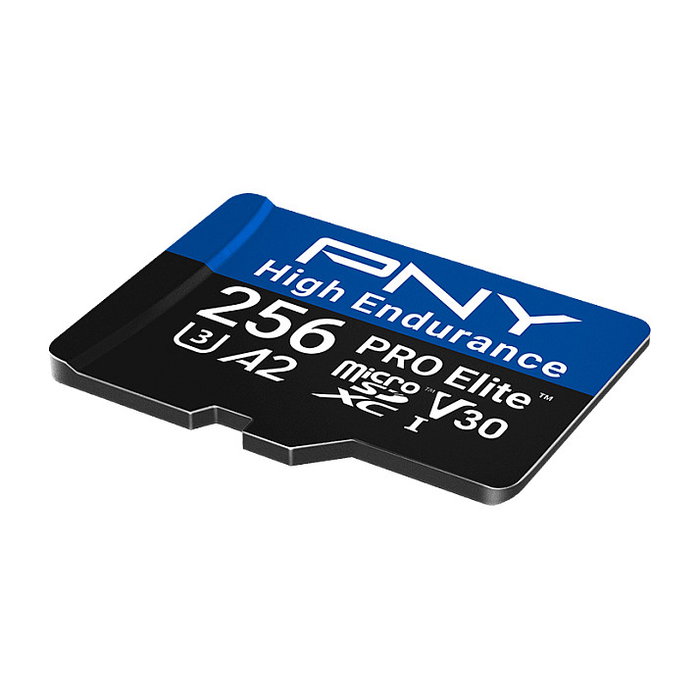 PNY Technologies PRO Elite High Endurance Tarjeta de Memoria MicroSDXC 256 GB Clase 10 UHS-I U3 V30 A2, Lectora 100 MB/s, Resistente a Agua, Golpes y Temperatura, con Adaptador SD