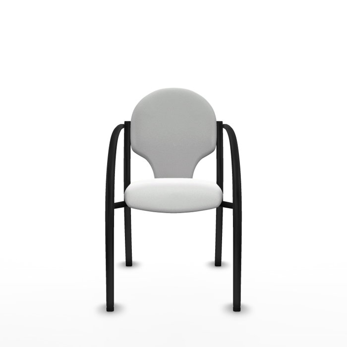 PIQUERAS Y CRESPO Silla Hellín Tapizada en Tela Blanca con Brazos Fijos PIQUERAS Y CRESPO Silla Hellín Tapizada en Tela Blanca con Brazos Fijos
