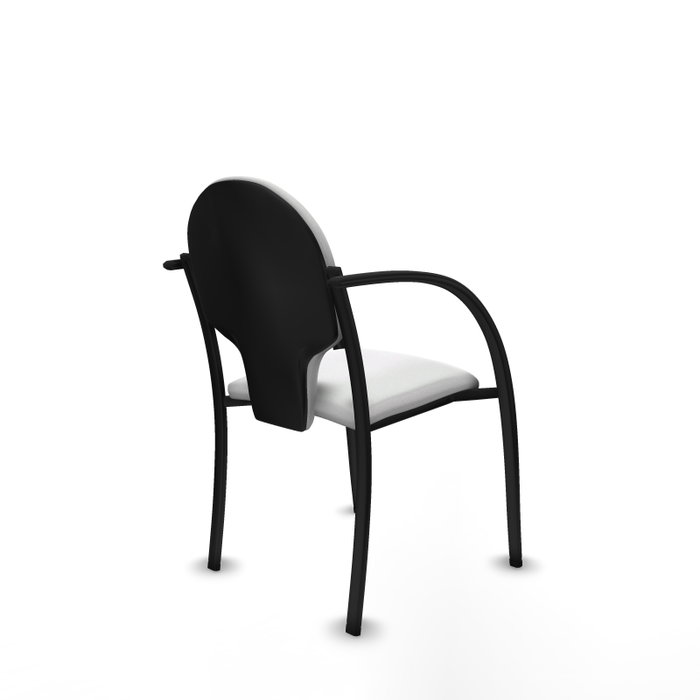 PIQUERAS Y CRESPO Silla Hellín Tapizada en Tela Blanca con Brazos Fijos PIQUERAS Y CRESPO Silla Hellín Tapizada en Tela Blanca con Brazos Fijos