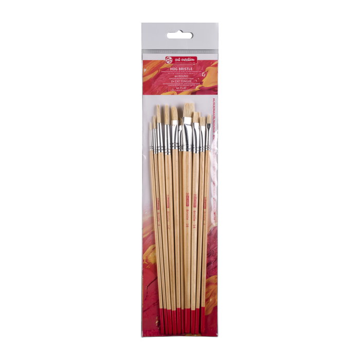 Talens Art Creation Set de 10 pinceles para óleo/acrílico de pelo de cerda