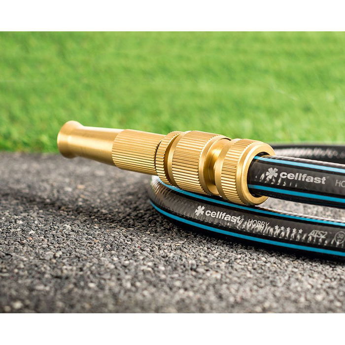 Cellfast Conector Rápido Manguera Latón Stop Brass 6 bar 1/2 pulg - 5/8 pulg Blíster