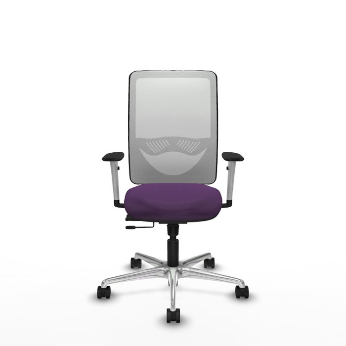 PIQUERAS Y CRESPO Silla de oficina Zulema con mecanismo Sincro/Traslack, Morado y Blanco