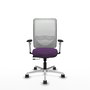 PIQUERAS Y CRESPO Silla de oficina Zulema con mecanismo Sincro/Traslack, Morado y Blanco