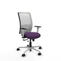 PIQUERAS Y CRESPO Silla de oficina Zulema con mecanismo Sincro/Traslack, Morado y Blanco