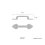 Edm Tirador de puerta de hierro forjado negro 210 mm