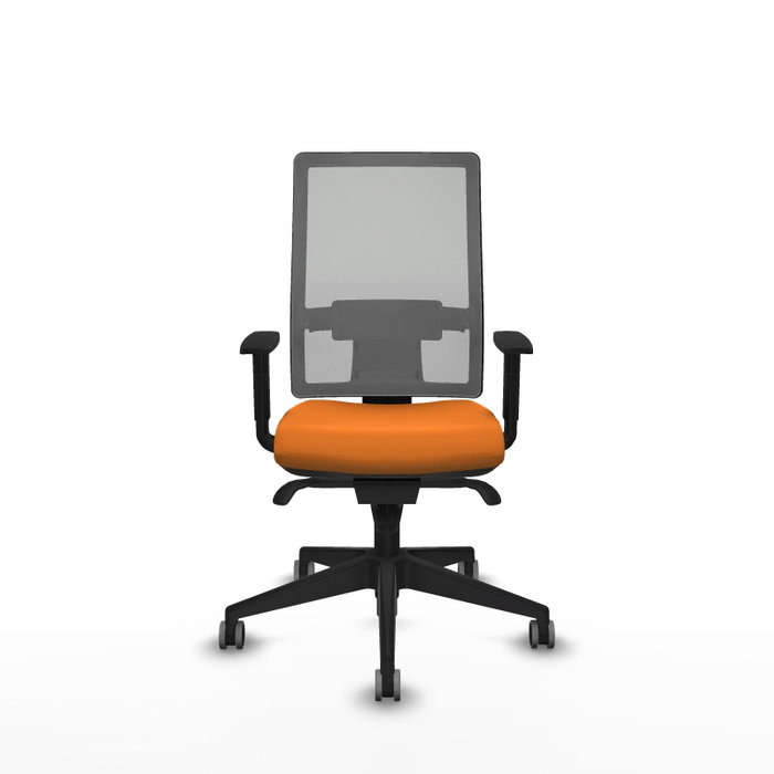 PIQUERAS Y CRESPO Silla de oficina Horna, Mecanismo Sincro, Naranja/Gris