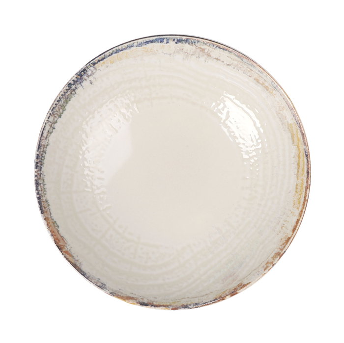 La Mediterranea Plato Hondo Albus Monaco Brillo ø21cm