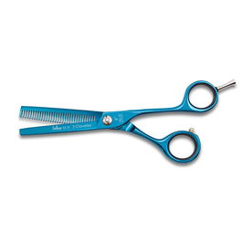 Tres Claveles Tijera Peluquería Silex Azul Es 31 6" Esculpir Acero Inoxidable Forjada en Caliente Dientes 31 Filo Navaja Diseño Ergonómico Offset