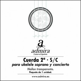 2ª Cuerda Admira para Ukelele Soprano/Concierto Nailon Ca502Uksc