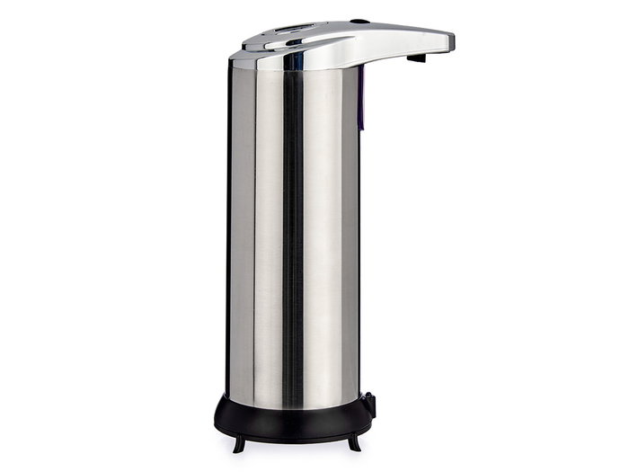 Berilo Dispensador Automático con Sensor 220ml Acero Inoxidable y ABS Plata 7 x 18.5 x 11 cm (Set de 12)