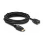 DeLOCK Alargador de Cable DisplayPort 1.2, Cable de Extensión Macho a Hembra 5m, Soporta 4K a 60 Hz, Negro - Referencia DELOCK DisplayPort 1.2 Verlngerungskabel 4K 60 Hz 5m