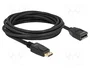 DeLOCK 80004 Cable de extensión DisplayPort 1.2 4K 60 Hz 5 m, Negro