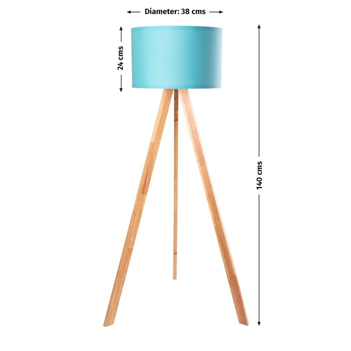 Lámpara de suelo Kano-1 Azul/Crema