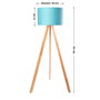 Lámpara de suelo Kano-1 Azul/Crema
