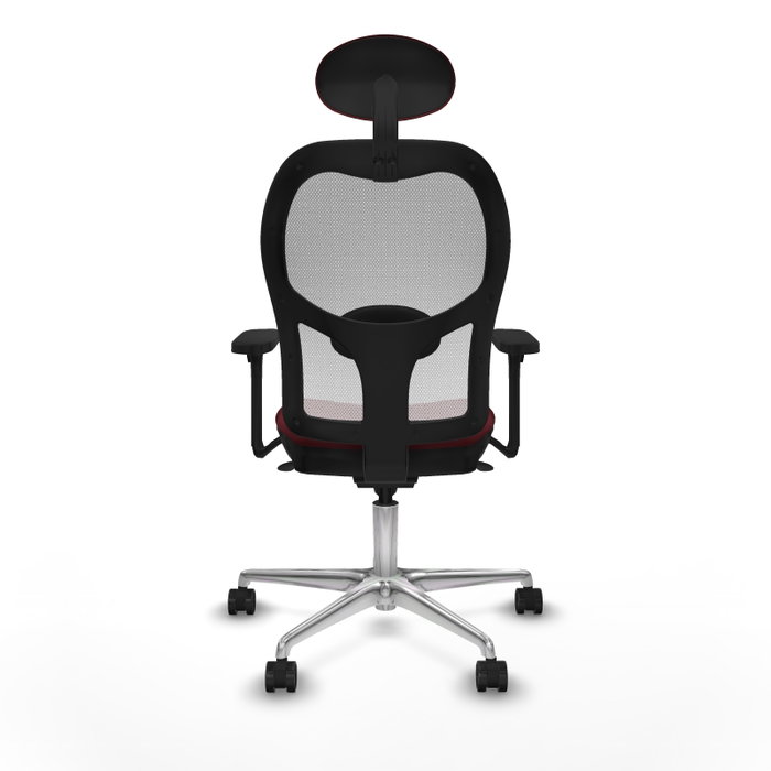 PIQUERAS Y CRESPO Silla de oficina Jorquera con mecanismo Sincro, Granate y Blanco PIQUERAS Y CRESPO Silla de oficina Jorquera con mecanismo Sincro, Granate y Blanco
