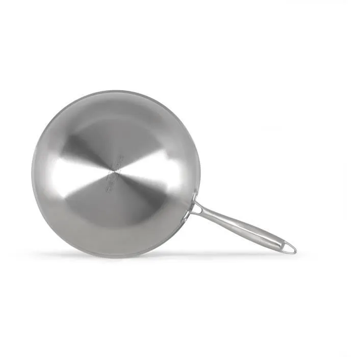 Livoo Wok de Acero Inoxidable MEP162 Ø 28 cm para Todas las Placas de Cocción Incluida Inducción y Horno Fabricado en Francia