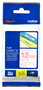 Brother Cinta Laminada TZe132 de 12 mm, Texto Rojo sobre Transparente