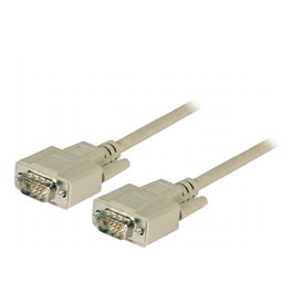 EFB Elektronik Cable de datos serie EK129.10, 2x DE-9 Macho, 10 m, Beige