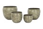 DKD Home Decor Macetero Mundra Verde 39x39x33 cm Set de 4 Hecho a mano