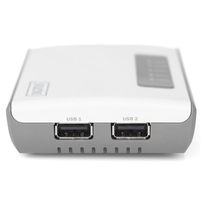 Digitus DN-13024 Servidor de red inalámbrico multifunción con 2 puertos USB 2.0, 300 Mbps