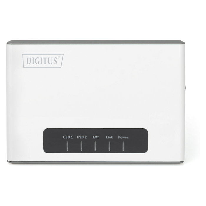 Digitus DN-13024 Servidor de red inalámbrico multifunción con 2 puertos USB 2.0, 300 Mbps