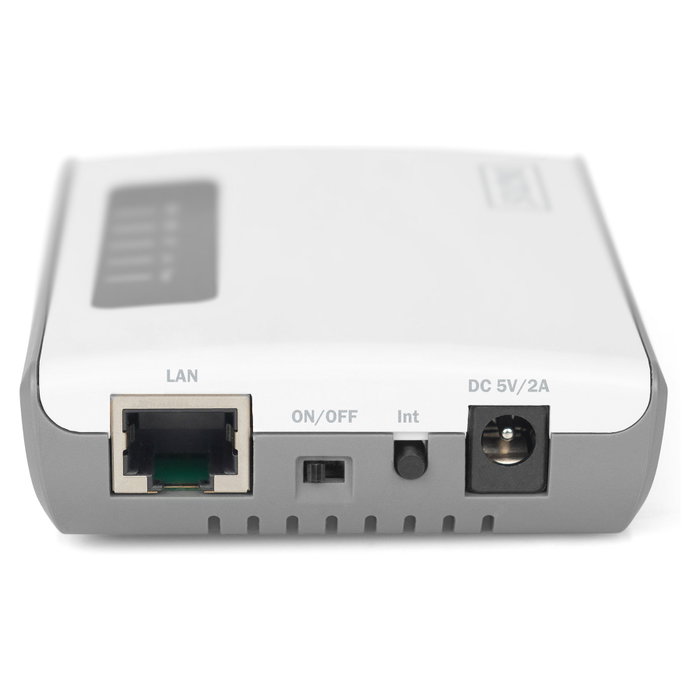 Digitus DN-13024 Servidor de red inalámbrico multifunción con 2 puertos USB 2.0, 300 Mbps