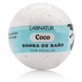 LABNATUR BIO Bombas de Baño Espumosas Coco con Pétalos, Pack de 12x140g