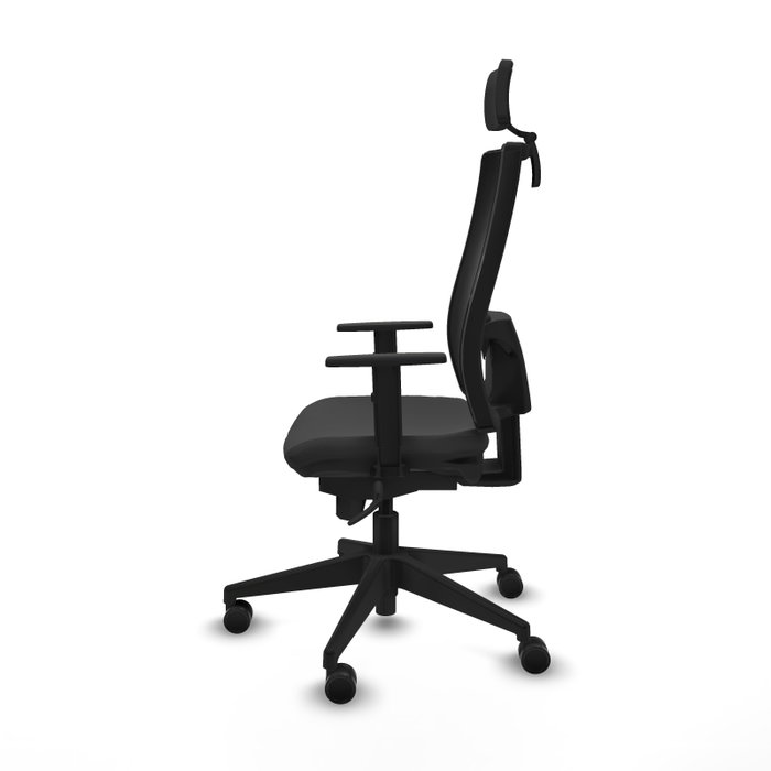 PIQUERAS Y CRESPO Silla de oficina Horna con mecanismo Sincro Gris oscuro/Negro