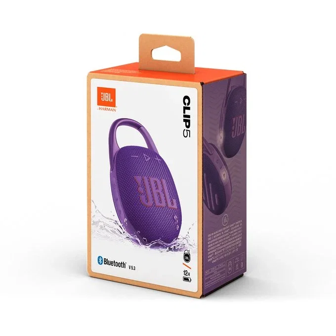 JBL Clip 5 Altavoz Bluetooth Púrpura JBL Clip 5 Altavoz Bluetooth Púrpura