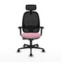 PIQUERAS Y CRESPO Silla de oficina Cilanco con mecanismo Sincro, Rosa y Negro
