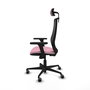 PIQUERAS Y CRESPO Silla de oficina Mardos con mecanismo Sincro, Rosa y Negro