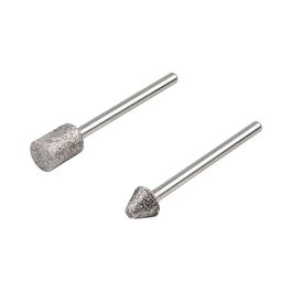 Wolfcraft Muelas de Diamante Cono Cilíndrico y Puntiagudo, Set 2 uds