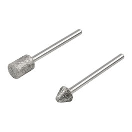 Wolfcraft Set de 2 Muelas de Diamante Cilíndricas y Cónicas