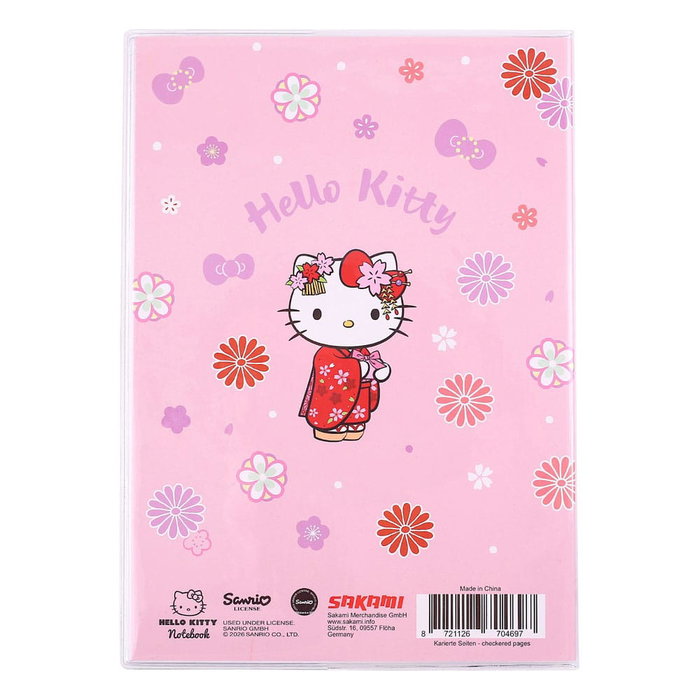Sanrio Libreta Hello Kitty Kimono Holographic Checkered