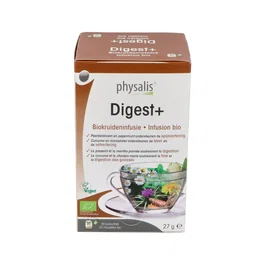 PHYSALIS Digest+ Infusión Bio 20 Filtros - Apoya la Digestión y la Función Hepática con Diente de León, Menta y Cúrcuma