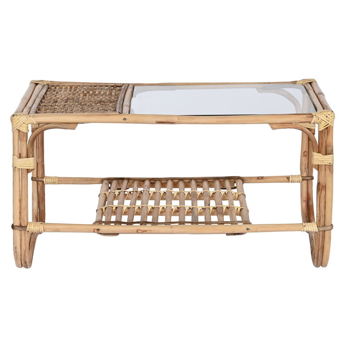 DKD Home Decor Mesa de Centro de Ratán y Bambú Natural